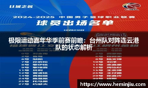 极限运动嘉年华季前赛前瞻：台州队对阵连云港队的状态解析